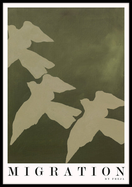 Migration | KUNSTTRYK Kunsttryk ART COPENHAGEN 70x100 Sort ramme
