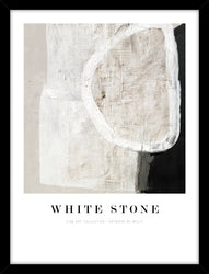 White stone | KUNSTTRYK Kunsttryk ART COPENHAGEN 30x40 Sort ramme