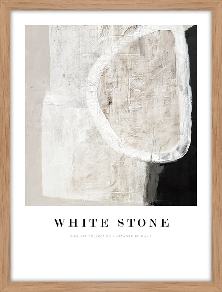 White stone | KUNSTTRYK Kunsttryk ART COPENHAGEN 30x40 Egeramme