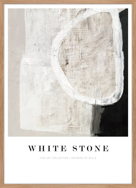 White stone | KUNSTTRYK Kunsttryk ART COPENHAGEN 50x70 Egeramme