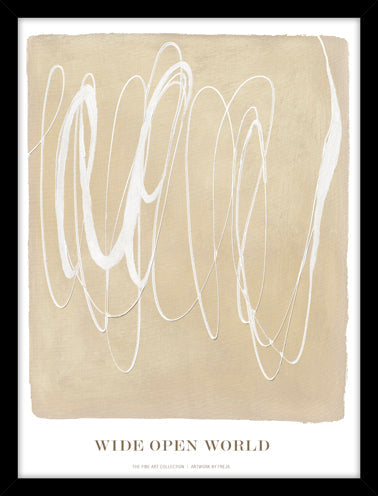 Wide open world | KUNSTTRYK Kunsttryk ART COPENHAGEN 30x40 Sort ramme