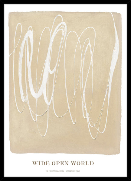 Wide open world | KUNSTTRYK Kunsttryk ART COPENHAGEN 50x70 Sort ramme