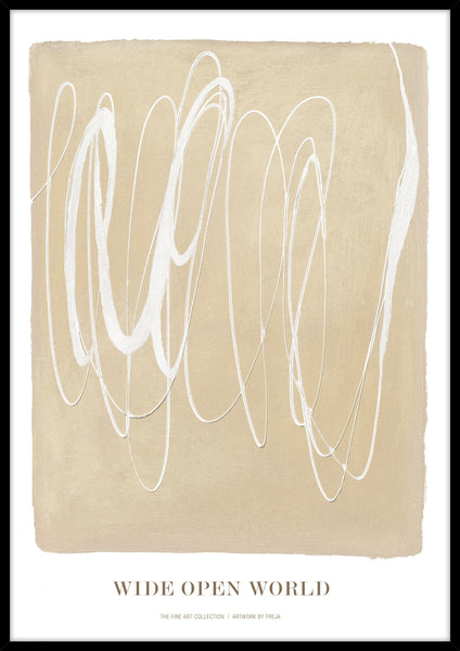 Wide open world | KUNSTTRYK Kunsttryk ART COPENHAGEN 70x100 Sort ramme