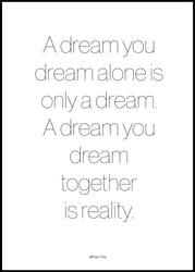 A Dream | INDRAMMET BILLEDE Indrammet billede MF 30x40 Sort