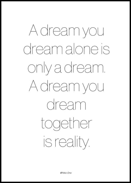 A Dream | INDRAMMET BILLEDE Indrammet billede MF 30x40 Sort