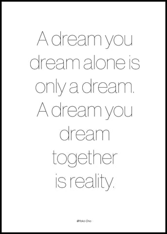 A Dream | INDRAMMET BILLEDE Indrammet billede MF 30x40 Sort