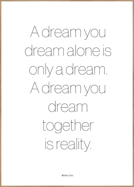 A Dream | INDRAMMET BILLEDE Indrammet billede MF 30x40 Egeramme