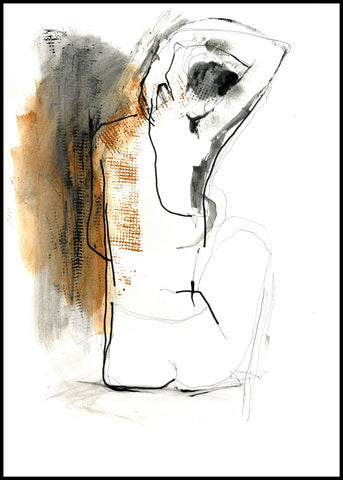 After the shower 1 | INDRAMMET BILLEDE Indrammet billede MF 30x40 Sort