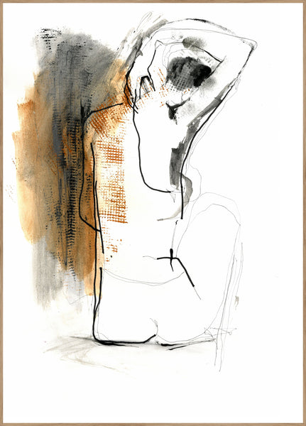 After the shower 1 | INDRAMMET BILLEDE Indrammet billede MF 30x40 Egeramme