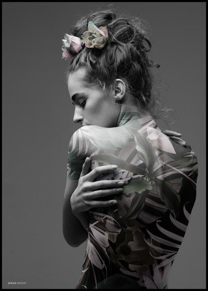 Jungle fashion 1 | INDRAMMET BILLEDE Indrammet billede MF 30x40 Sort