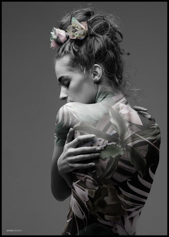 Jungle fashion 1 | INDRAMMET BILLEDE Indrammet billede MF 30x40 Sort