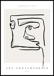 Art Contemporain 2 | INDRAMMET BILLEDE Indrammet billede MF 30x40 Sort