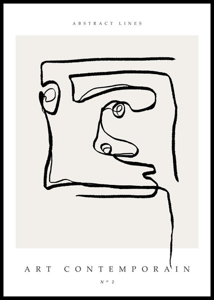 Art Contemporain 2 | INDRAMMET BILLEDE Indrammet billede MF 30x40 Sort
