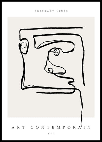 Art Contemporain 2 | INDRAMMET BILLEDE Indrammet billede MF 30x40 Sort