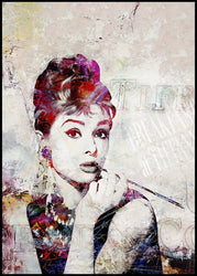 Audrey | INDRAMMET BILLEDE Indrammet billede MF 30x40 Sort