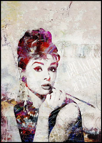 Audrey | INDRAMMET BILLEDE Indrammet billede MF 30x40 Sort