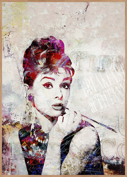Audrey | INDRAMMET BILLEDE Indrammet billede MF 30x40 Egeramme
