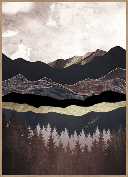 Autumn Mountains 2 | INDRAMMET BILLEDE Indrammet billede MF 30x40 Egeramme