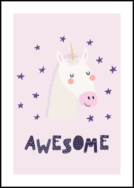 Awesome | INDRAMMET BILLEDE Indrammet billede MF 30x40 Sort