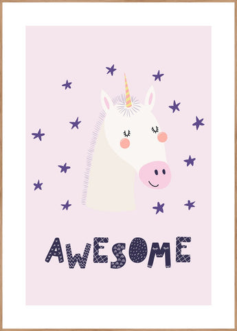 Awesome | INDRAMMET BILLEDE Indrammet billede MF 30x40 Egeramme