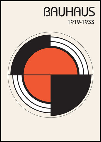 Bauhaus 1 | INDRAMMET BILLEDE Indrammet billede MF 30x40 Sort
