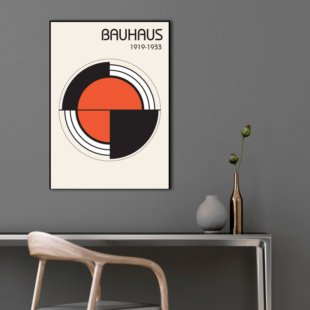 Bauhaus 1 | INDRAMMET BILLEDE Indrammet billede MF 30x40 Sort