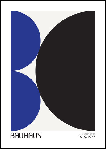 Bauhaus 3 | INDRAMMET BILLEDE Indrammet billede MF 30x40 Sort
