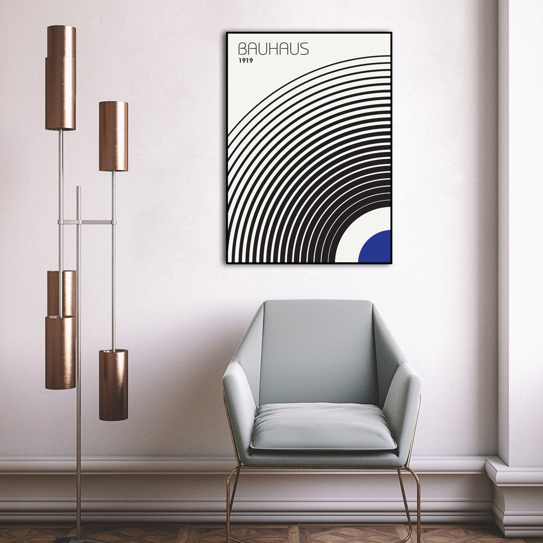 Bauhaus 4 | INDRAMMET BILLEDE Indrammet billede MF 30x40 Sort