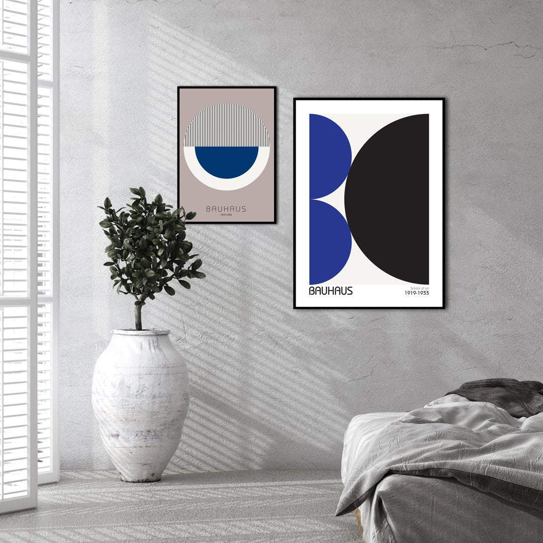 Bauhaus 7 | INDRAMMET BILLEDE Indrammet billede MF 30x40 Sort