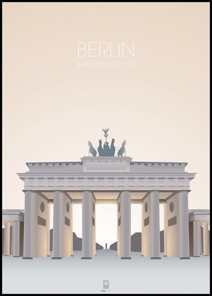 Berlin Brandenburger Tor | INDRAMMET BILLEDE Indrammet billede MF 30x40 Sort