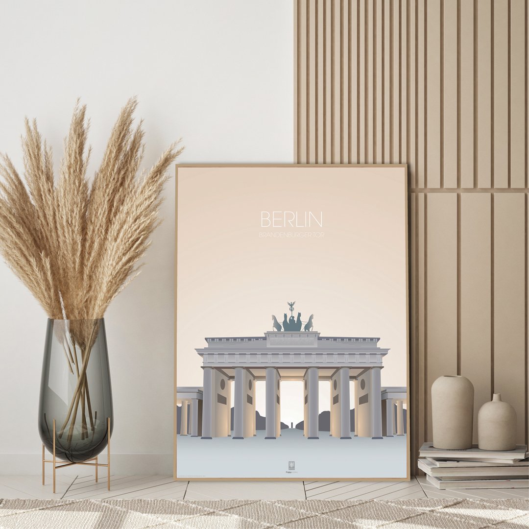 Berlin Brandenburger Tor | INDRAMMET BILLEDE Indrammet billede MF 30x40 Egeramme