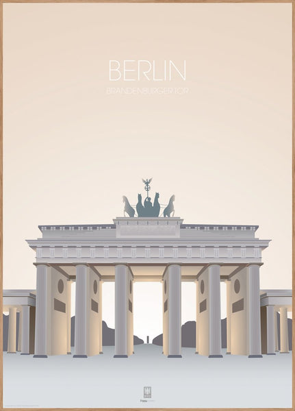Berlin Brandenburger Tor | INDRAMMET BILLEDE Indrammet billede MF 30x40 Egeramme