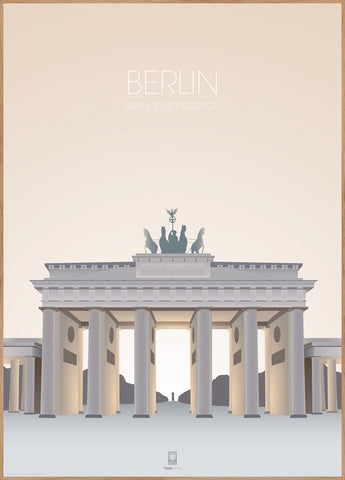 Berlin Brandenburger Tor | INDRAMMET BILLEDE Indrammet billede MF 30x40 Egeramme