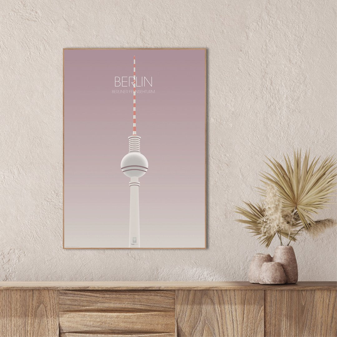 Berlin TV Tower | INDRAMMET BILLEDE Indrammet billede MF 30x40 Egeramme