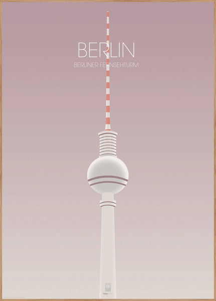 Berlin TV Tower | INDRAMMET BILLEDE Indrammet billede MF 30x40 Egeramme