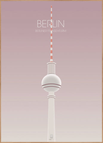 Berlin TV Tower | INDRAMMET BILLEDE Indrammet billede MF 30x40 Egeramme