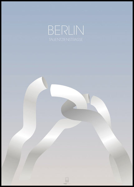 Berlin Tauentzienstrasse | INDRAMMET BILLEDE Indrammet billede MF 30x40 Sort