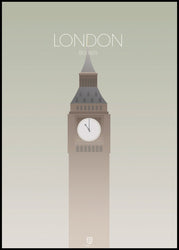 Big Ben | INDRAMMET BILLEDE Indrammet billede MF 30x40 Sort