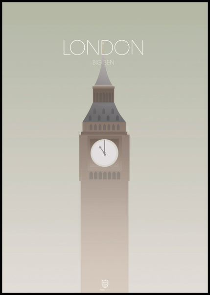 Big Ben | INDRAMMET BILLEDE Indrammet billede MF 30x40 Sort