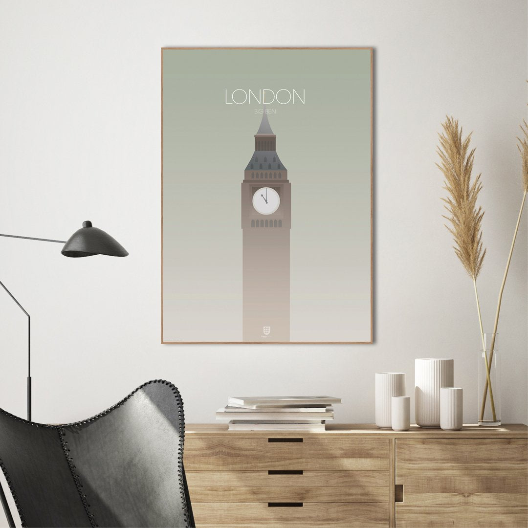 Big Ben | INDRAMMET BILLEDE Indrammet billede MF 30x40 Egeramme