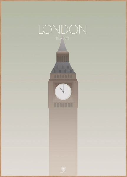 Big Ben | INDRAMMET BILLEDE Indrammet billede MF 30x40 Egeramme