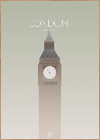 Big Ben | INDRAMMET BILLEDE Indrammet billede MF 30x40 Egeramme