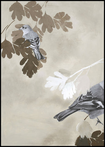 Bird3 | INDRAMMET BILLEDE Indrammet billede MF 30x40 Sort