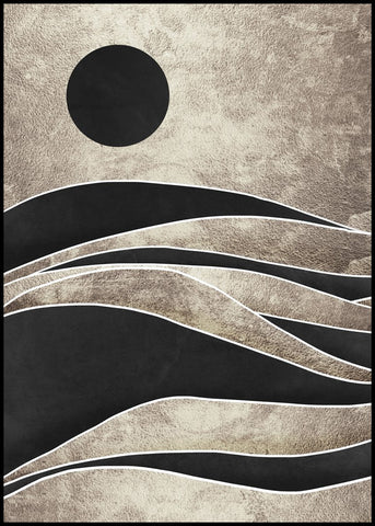 Black desert 1 | INDRAMMET BILLEDE Indrammet billede MF 30x40 Sort