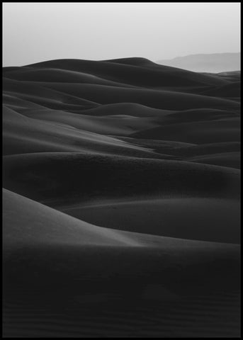 Black dunes | INDRAMMET BILLEDE Indrammet billede MF 30x40 Sort