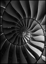 Black turbine | INDRAMMET BILLEDE Indrammet billede MF 30x40 Sort