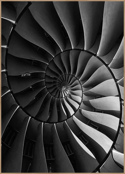 Black turbine | INDRAMMET BILLEDE Indrammet billede MF 30x40 Egeramme