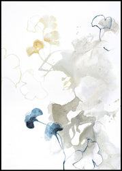 Blue Fall | INDRAMMET BILLEDE Indrammet billede MF 30x40 Sort