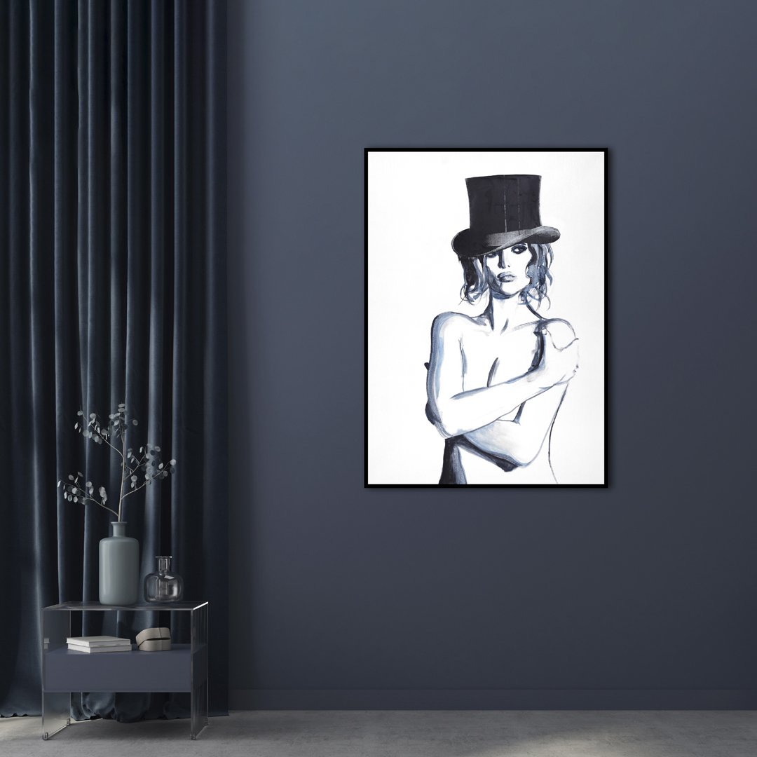 Blue Girl 1 | INDRAMMET BILLEDE Indrammet billede MF