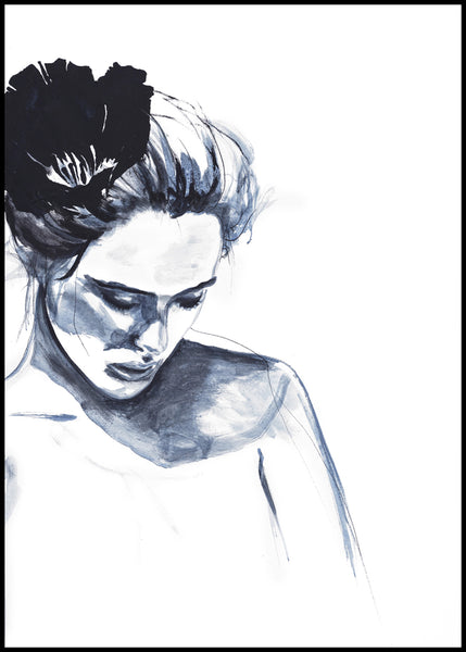 Blue Girl 2 | INDRAMMET BILLEDE Indrammet billede MF
